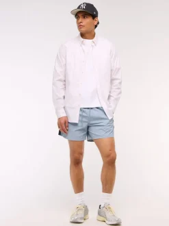 Abercrombie & Fitch Relaxed Nylon Stripe Shorts