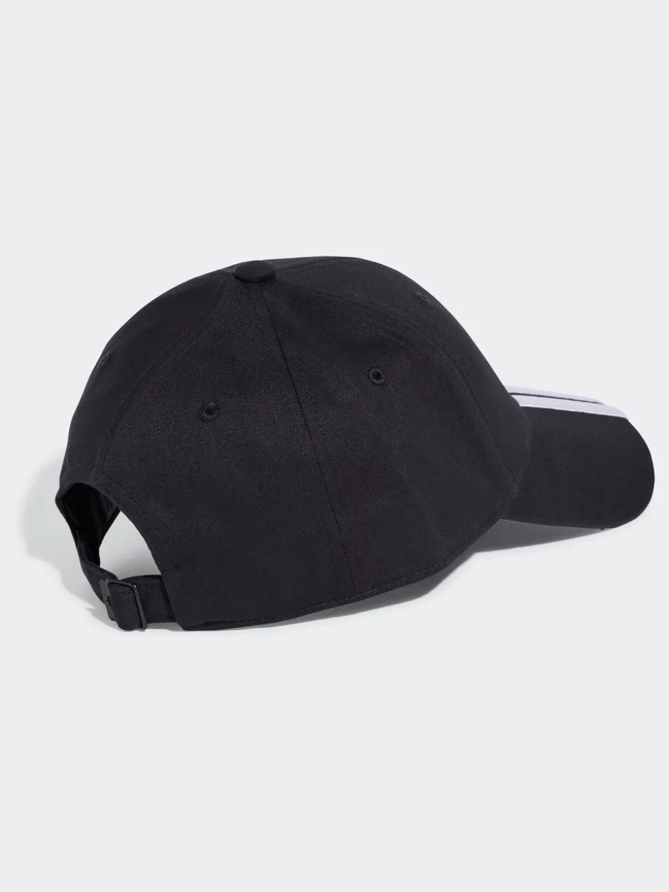 adidas Black 3 Stripe 100% Cotton Baseball Cap