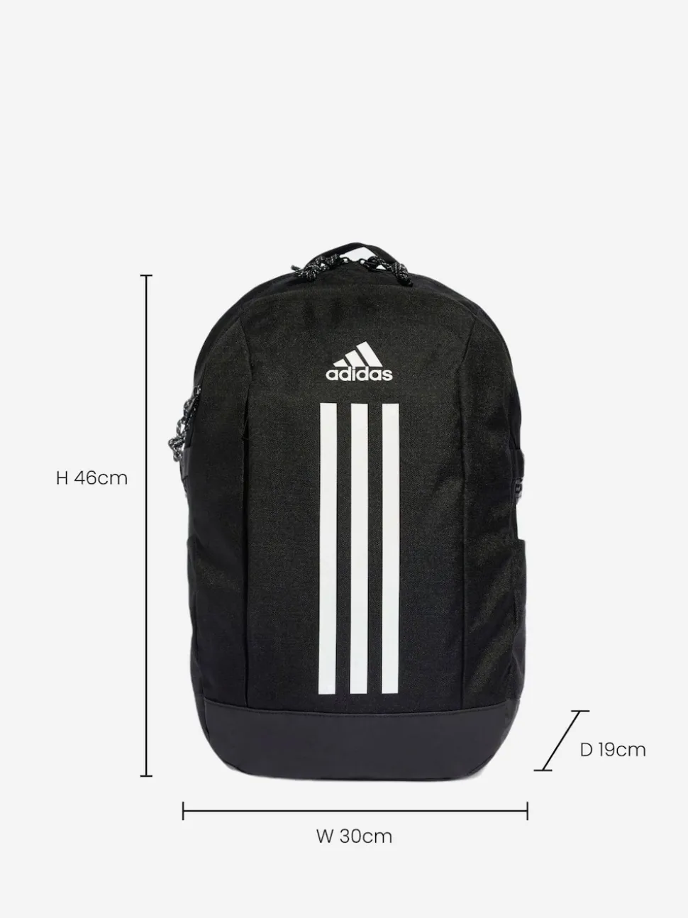 adidas Black 3 Stripe Backpack