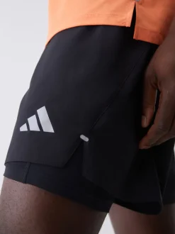 adidas Black Adi365 Running Essentials 2In1 Shorts