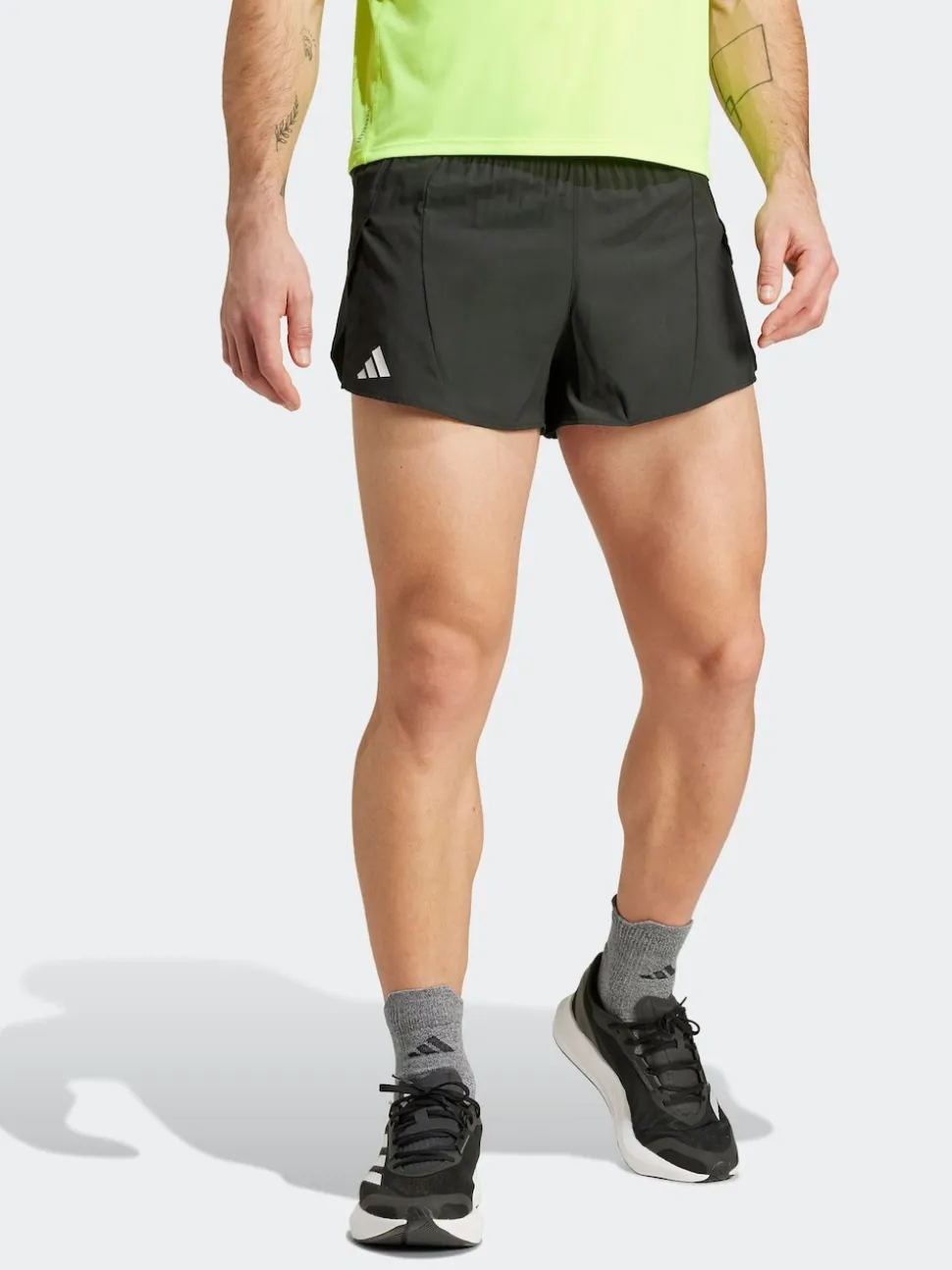 adidas Black Adizero Essentials Running Split Shorts