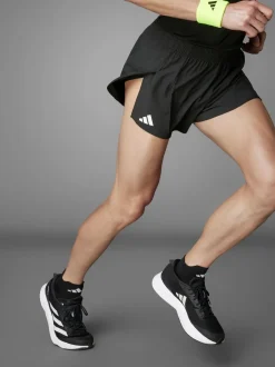 adidas Black Adizero Essentials Running Split Shorts