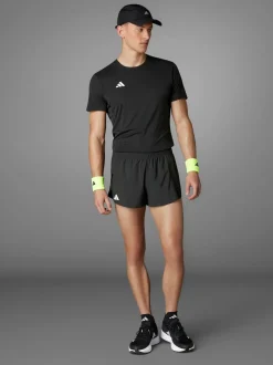 adidas Black Adizero Essentials Running Split Shorts