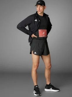 adidas Black Adizero Essentials Running Split Shorts