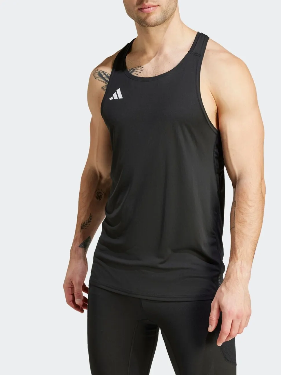 adidas Black Adizero Essentials Running Tank Top