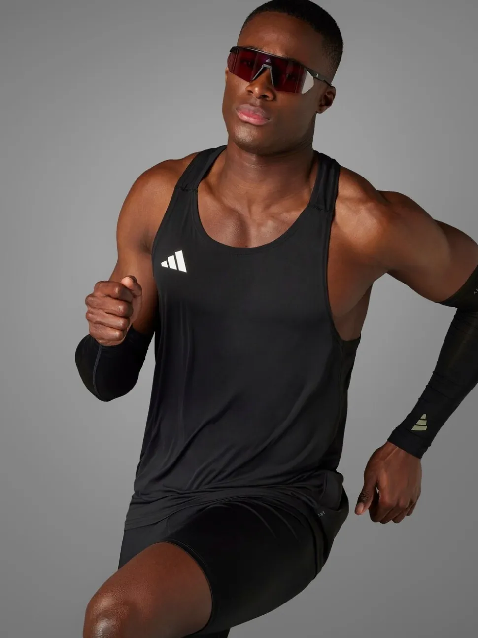 adidas Black Adizero Essentials Running Tank Top