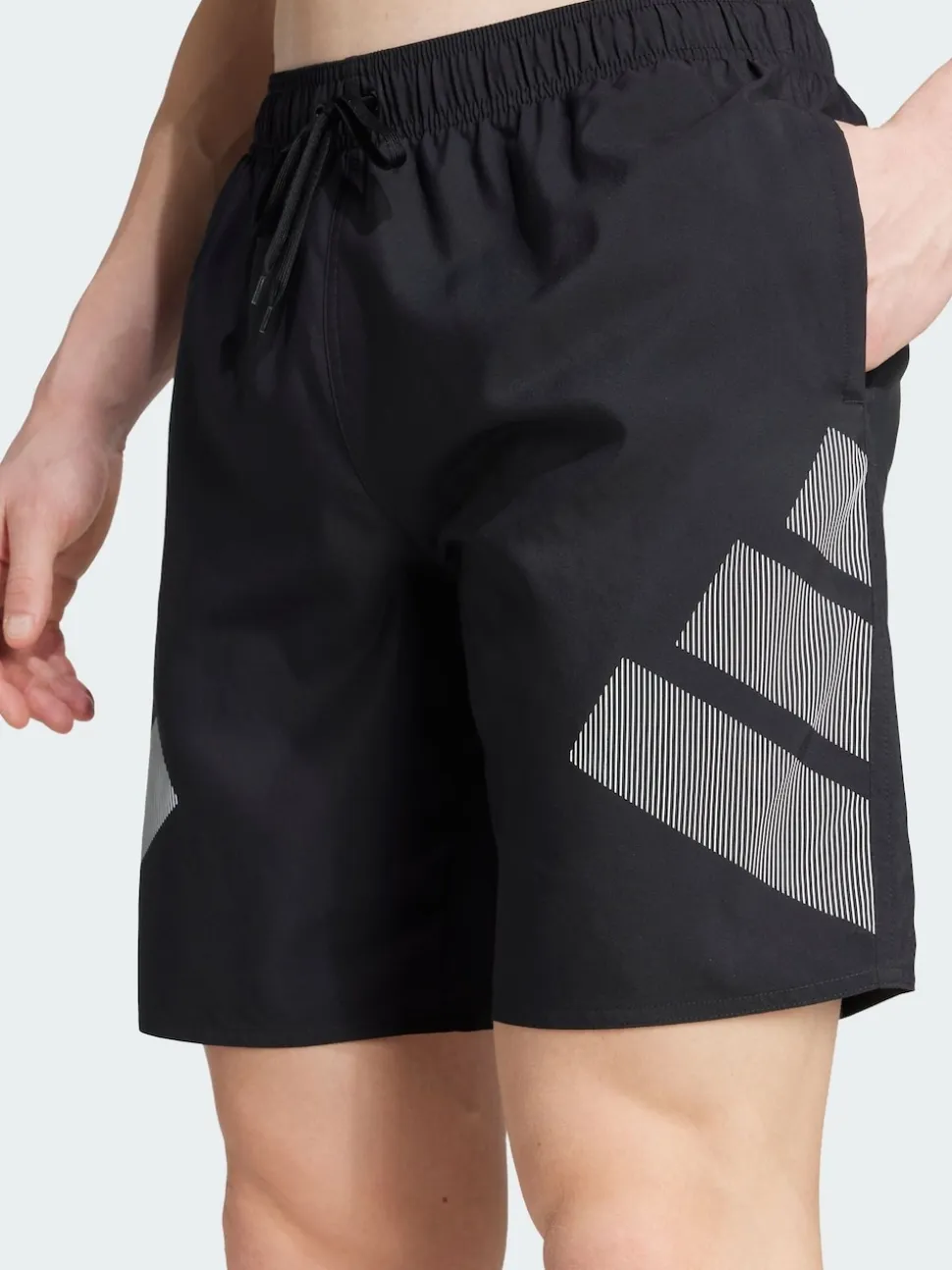 adidas Black Big Bars Shorts 8-Inch