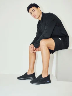 adidas Black Cloudfoam Move Lounger Slip In Trainers