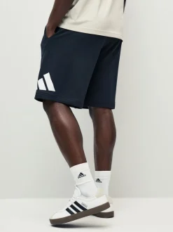 adidas Black Essentials Big Logo French Terry Shorts