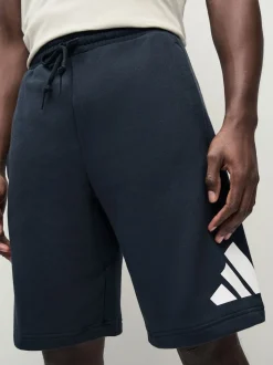 adidas Black Essentials Big Logo French Terry Shorts
