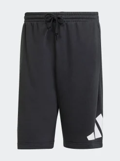 adidas Black Essentials Big Logo French Terry Shorts