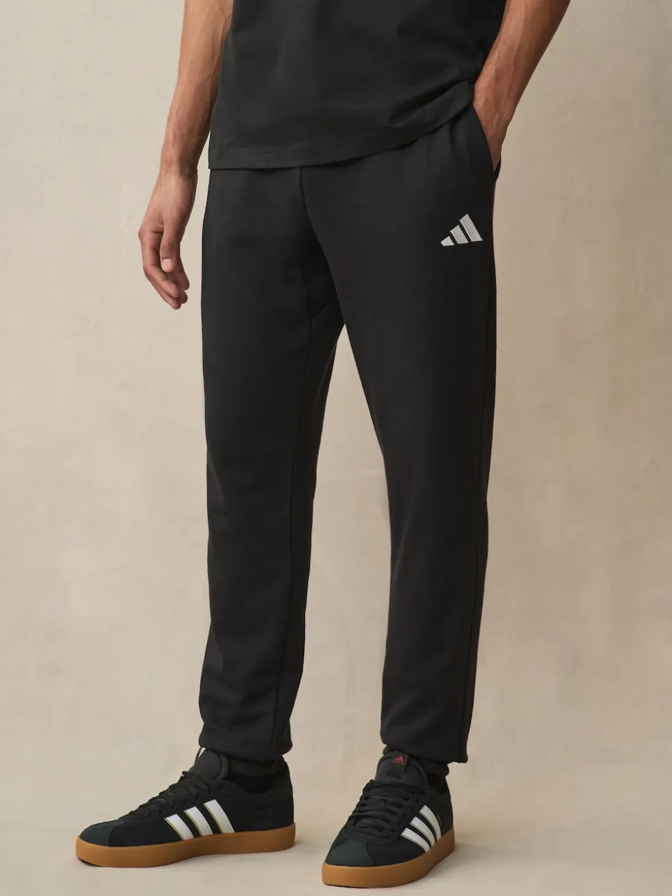 adidas Black Essentials Feel Cosy French Terry Joggers