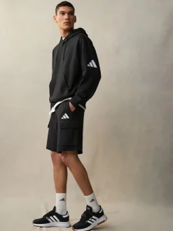 adidas Black Essentials Feel Cozy French Terry Cargo Shorts