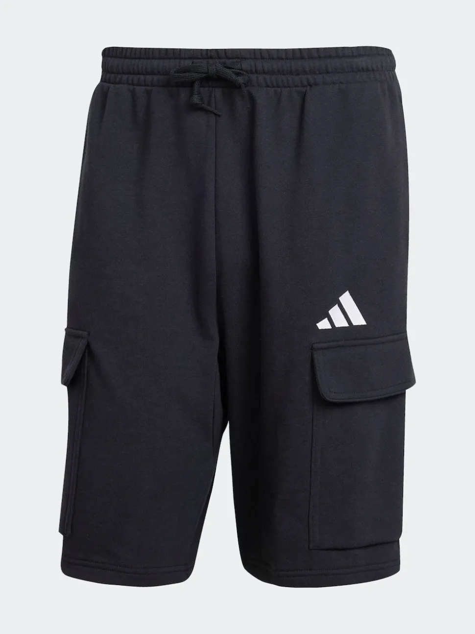 adidas Black Essentials Feel Cozy French Terry Cargo Shorts