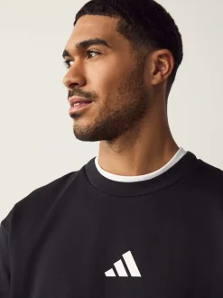 adidas Black Essentials Feelcozy Fleece Sweatshirt