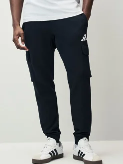 adidas Black Essentials Feelcosy Fleece Cargo Joggers