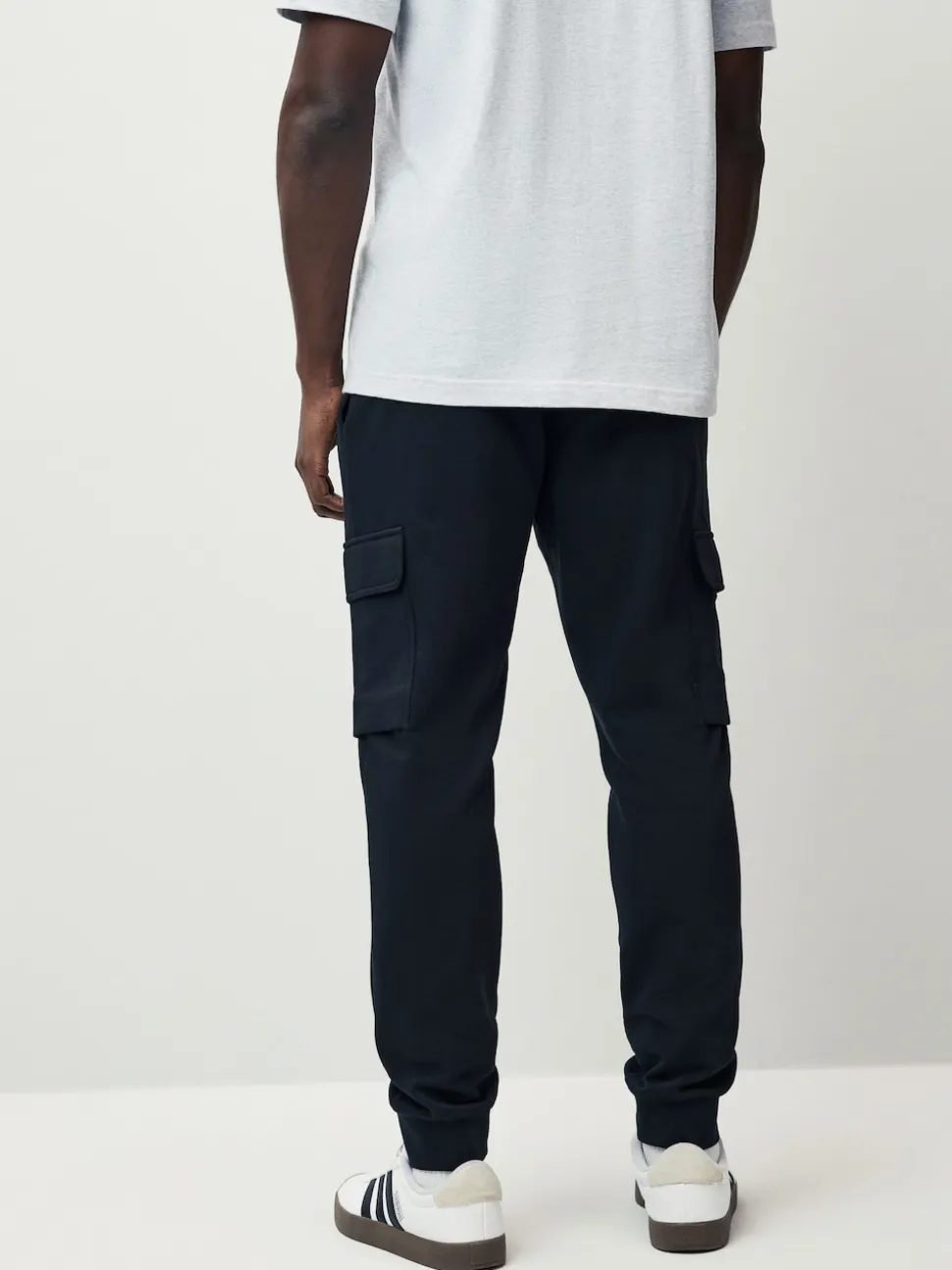 adidas Black Essentials Feelcosy Fleece Cargo Joggers