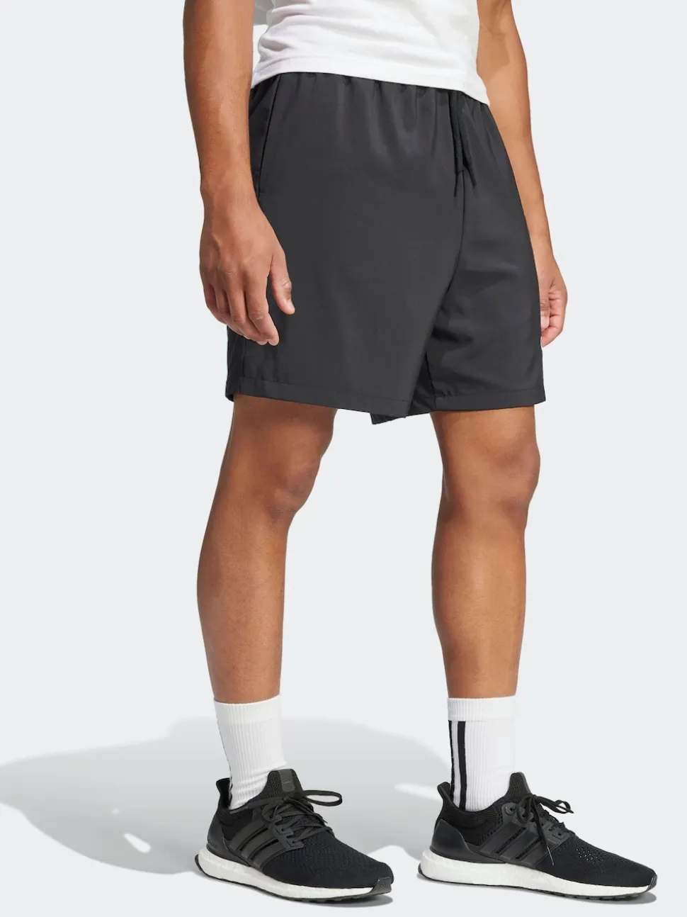 adidas Black Essentials Linear Logo Shorts