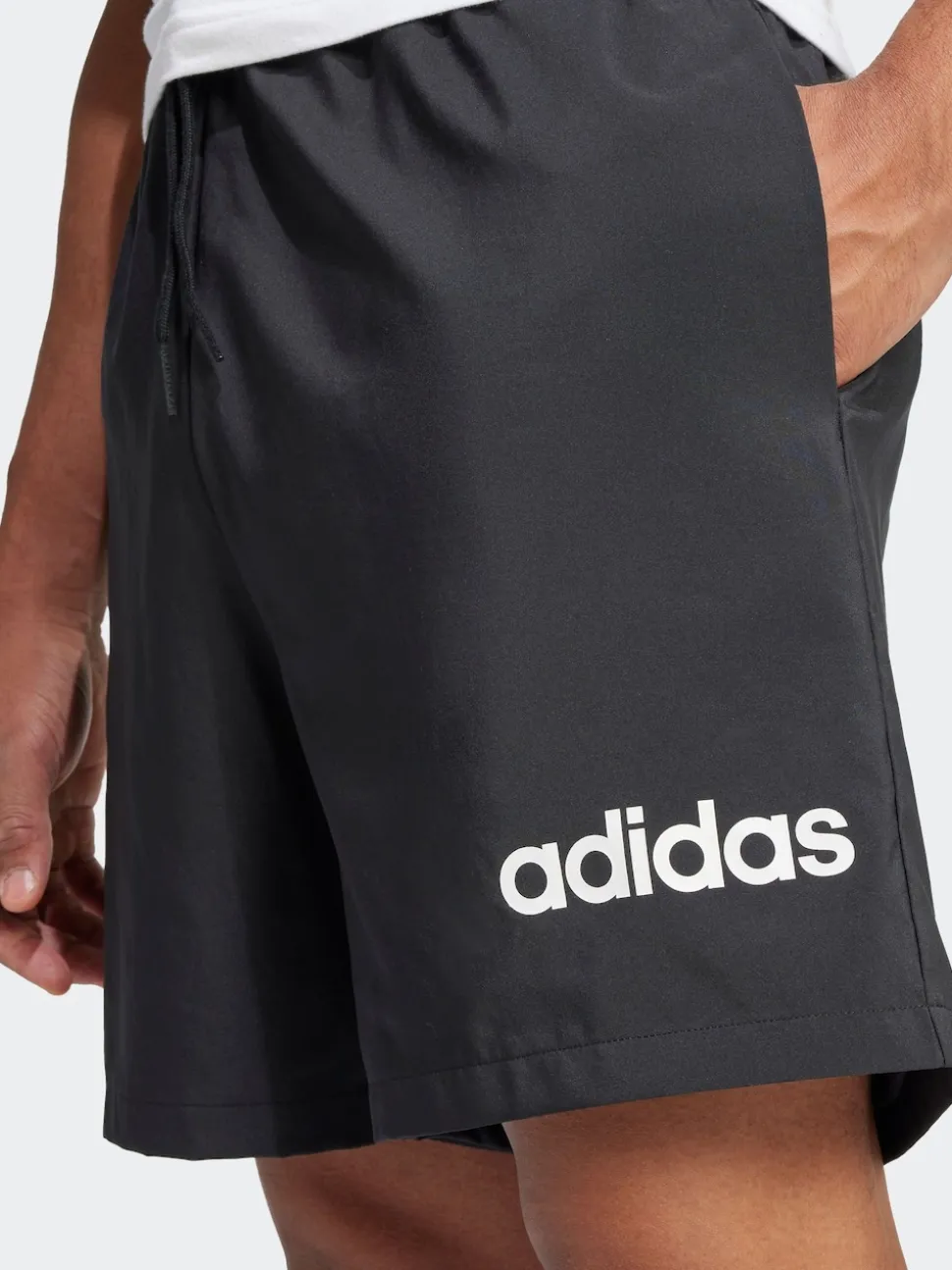 adidas Black Essentials Linear Logo Shorts