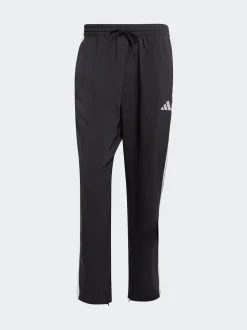 adidas Black Essentials 3-Stripes Stanford Open Hem Joggers