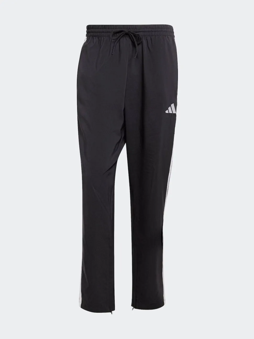 adidas Black Essentials 3-Stripes Stanford Open Hem Joggers