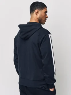 adidas Black Essentials 3-Stripes French Terry Full Zip Hoodie