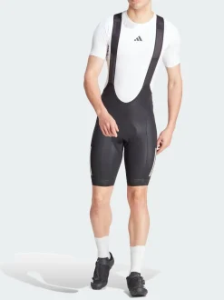 adidas Black Essentials 3-Stripes Padded Cycling Bib Shorts