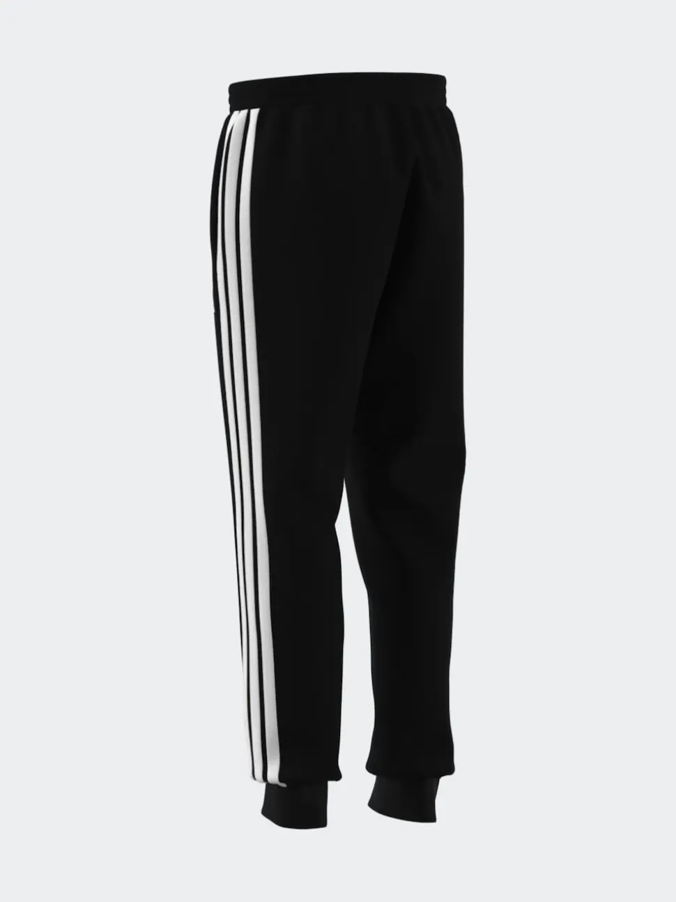 adidas Black Essentials 3-Stripes Fleece Joggers