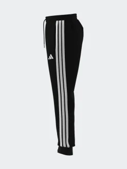 adidas Black Essentials 3-Stripes Fleece Joggers