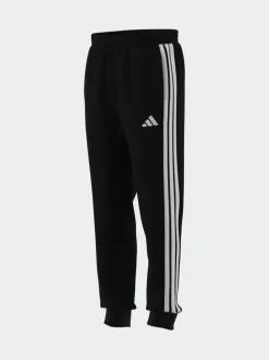 adidas Black Essentials 3-Stripes Fleece Joggers
