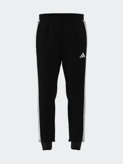 adidas Black Essentials 3-Stripes Fleece Joggers