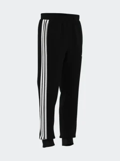 adidas Black Essentials 3-Stripes Fleece Joggers