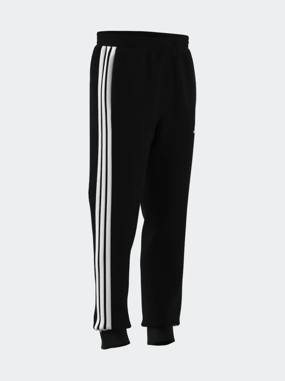 adidas Black Essentials 3-Stripes Fleece Joggers