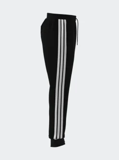 adidas Black Essentials 3-Stripes Fleece Joggers