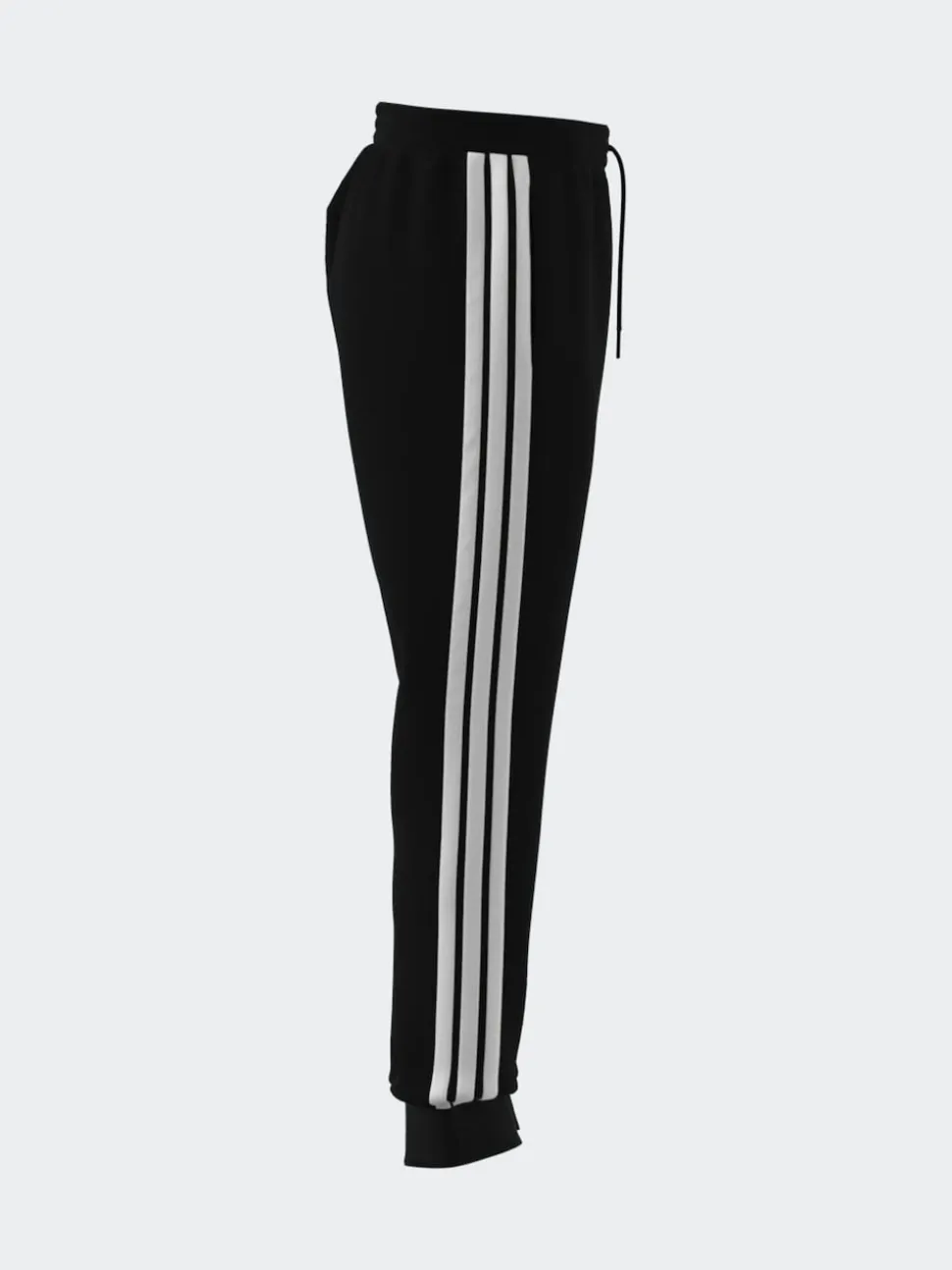 adidas Black Essentials 3-Stripes Fleece Joggers