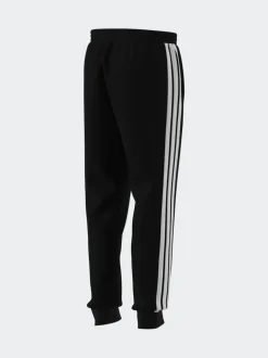 adidas Black Essentials 3-Stripes Fleece Joggers