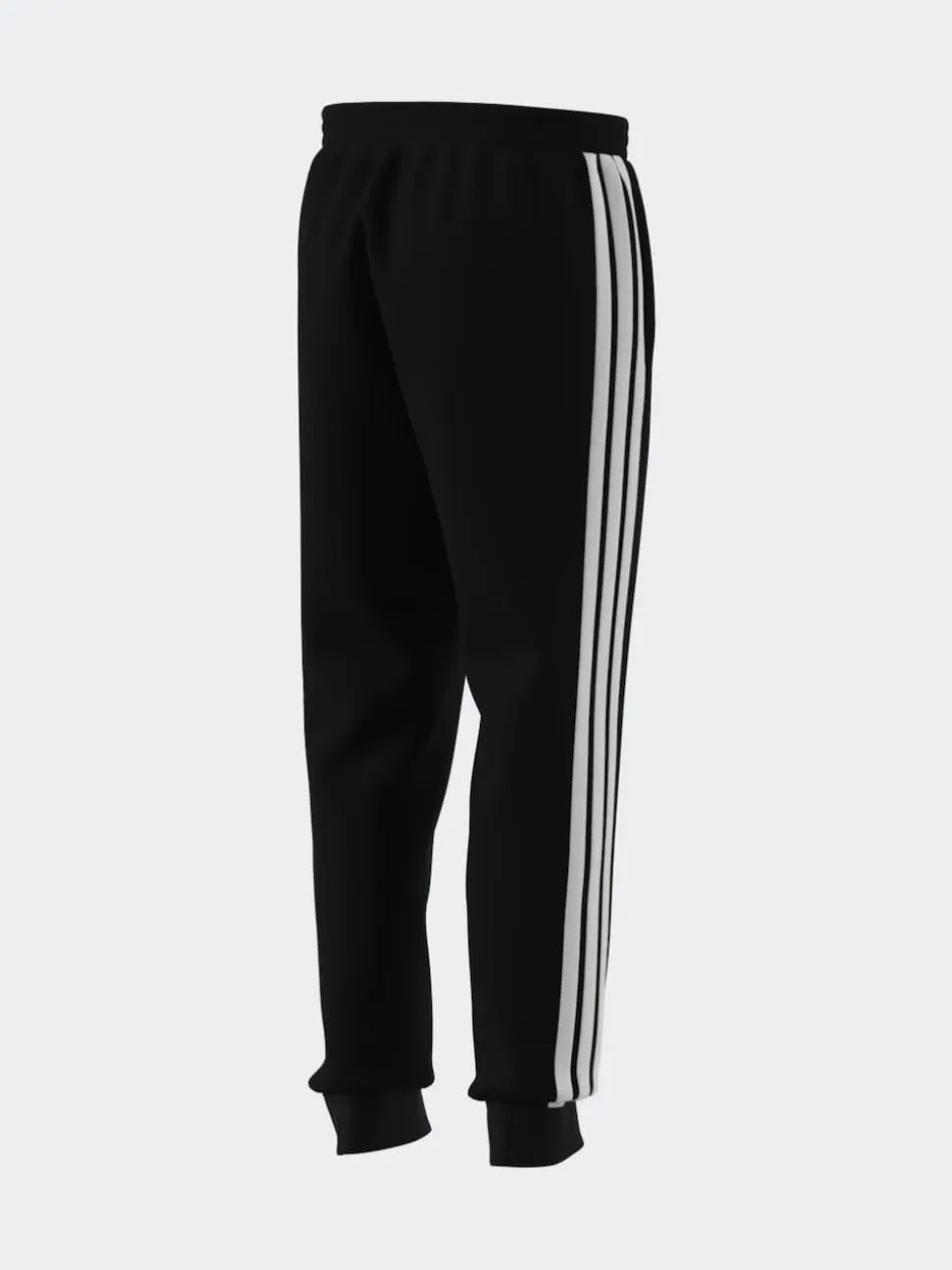 adidas Black Essentials 3-Stripes Fleece Joggers