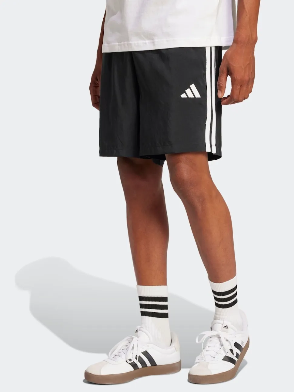 adidas Black Essentials 3-Stripes Chelsea Shorts