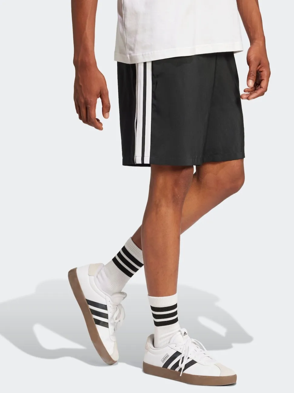 adidas Black Essentials 3-Stripes Chelsea Shorts