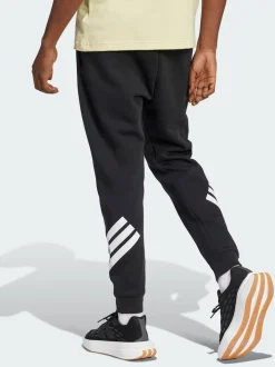 adidas Black Future Icons 3 Stripes Tracksuit Bottoms
