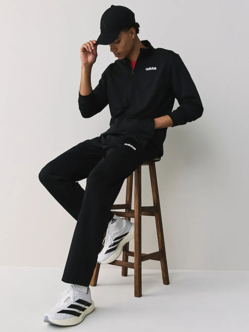 adidas Black Ground Linear Tracksuit