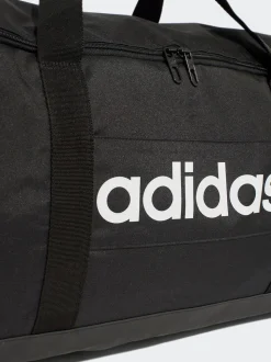adidas Black Large Linear Duffel Bag