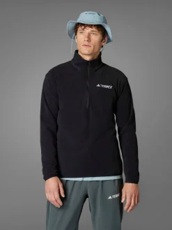 adidas Black Multi Essentials 1/2 Zip Fleece Jacket