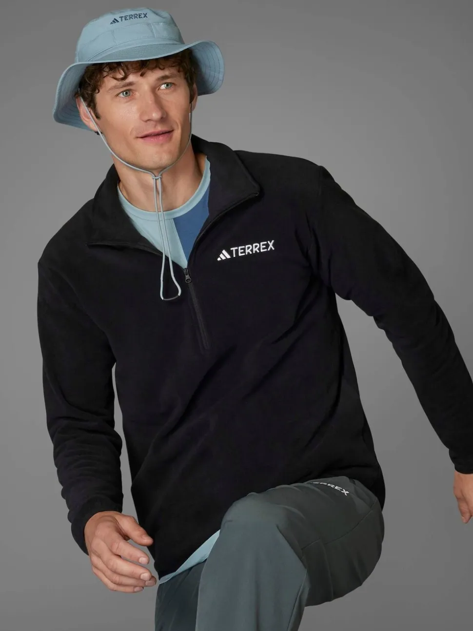 adidas Black Multi Essentials 1/2 Zip Fleece Jacket