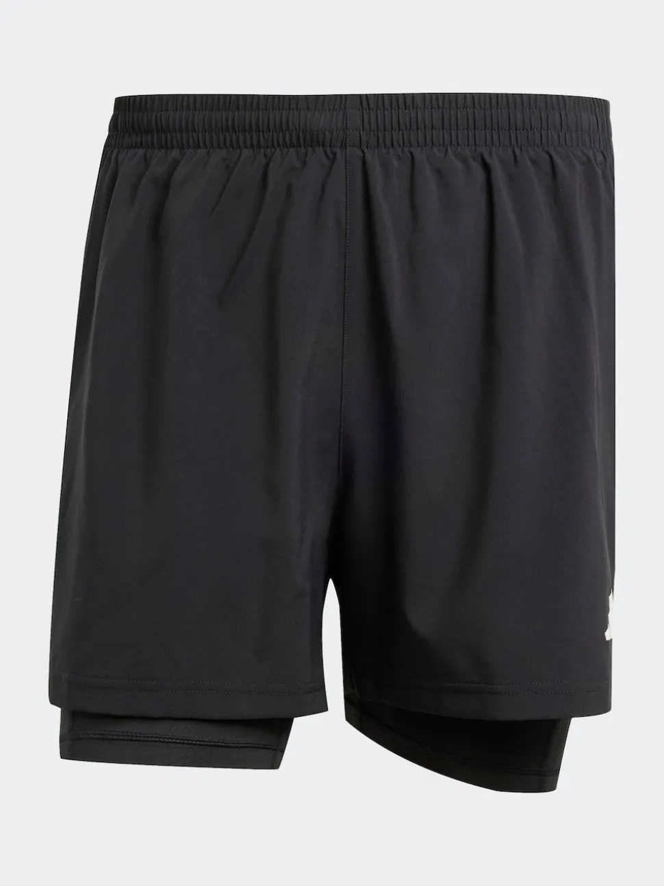 adidas Black Own the Run CLIMACOOL 2-in-1 Shorts