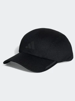 adidas Black Performance Running Aeroready Four-Panel Mesh Cap