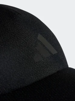 adidas Black Performance Running Aeroready Four-Panel Mesh Cap