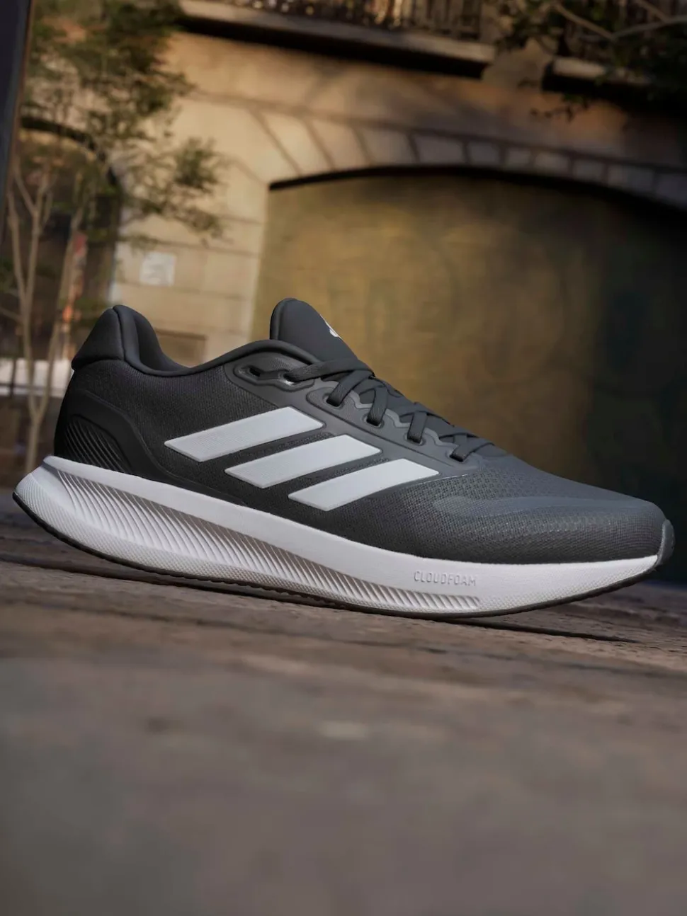 adidas Black Runfalcon 5 Wide Running Shoes
