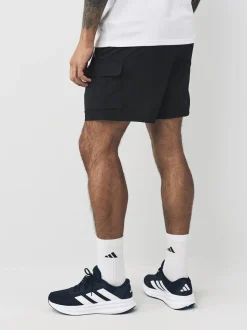 adidas Black Small Essentials Logo Cargo Chelsea Shorts
