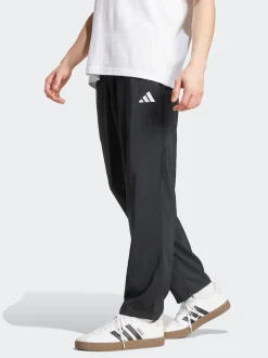 adidas Black Small Essentials Logo Open-Hem Stanford Tracksuit Bottoms